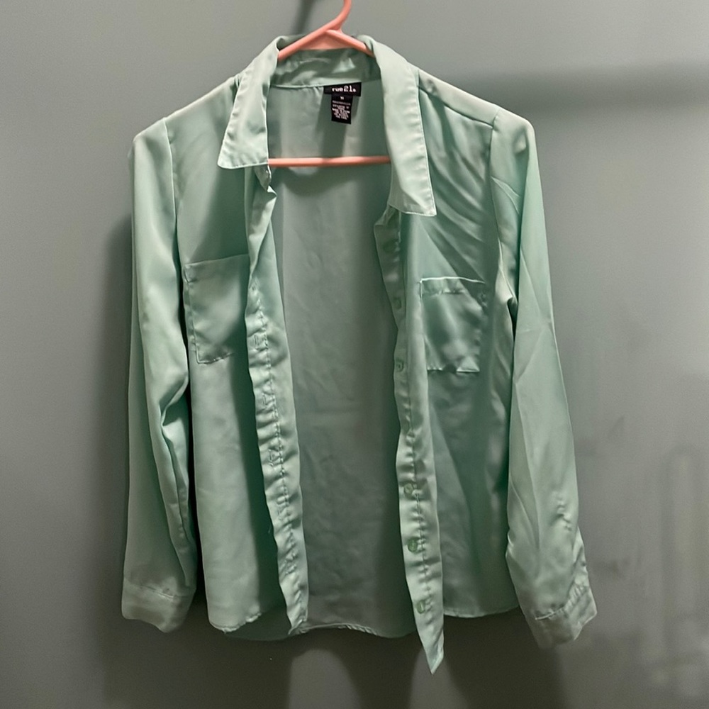 Turquoise Button Down Shirt